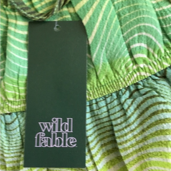 Wild Fable Green Ruffled Adjustable Strap Cropped Tank Top - Picture 7 of 10